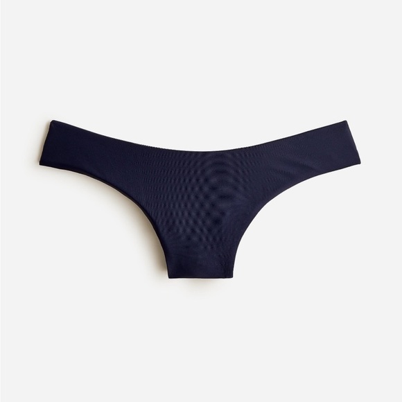 NWT J. CREW Navy Blue Curved-Waist Cheeky Bikini Bottom - Picture 1 of 5